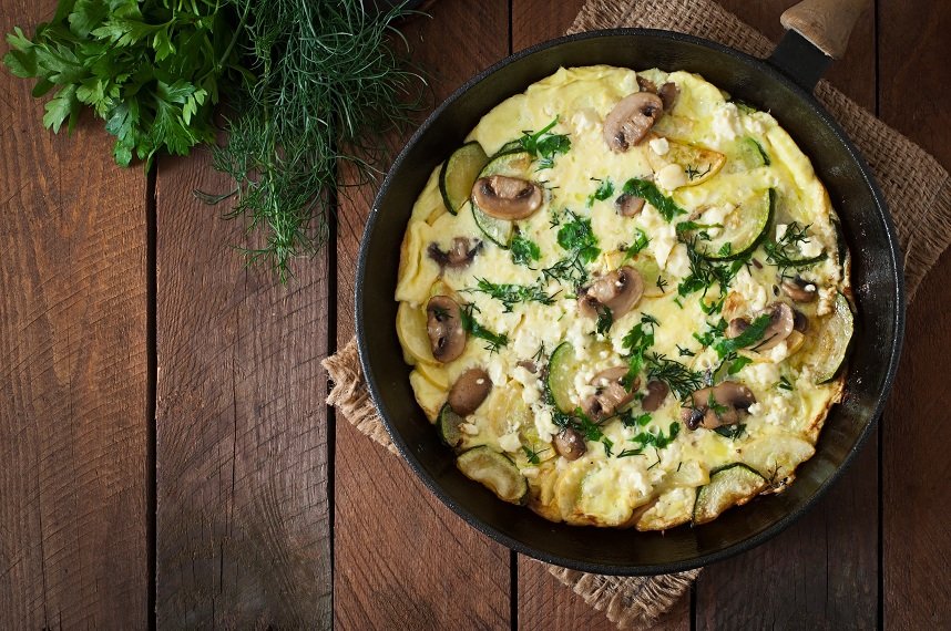 Frittata mit Zucchini und Champignons - Rezept | Kochrezepte.at