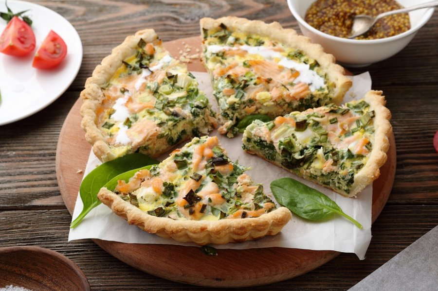 Raucherlachs Spinat Quiche Rezept Kochrezepte At