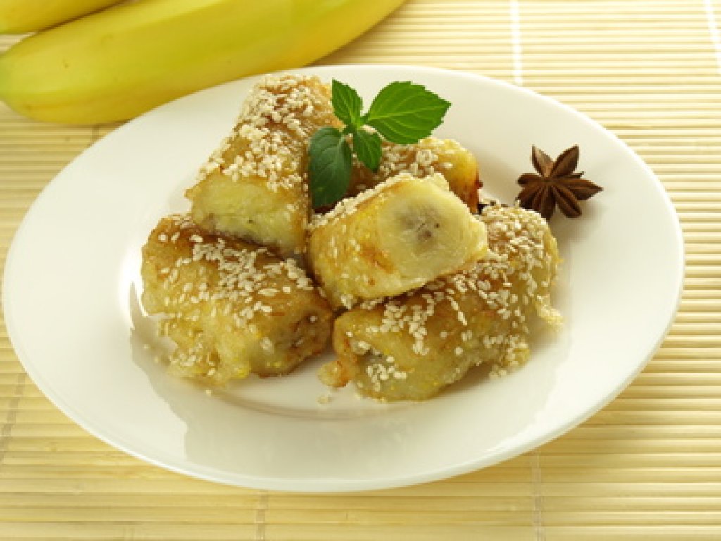 Bananen mit Sesam - Rezept | Kochrezepte.at